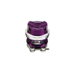 Purple Turbosmart Gen-V RacePort blow off valve with quick-release V-band collar and female no-weld flange.