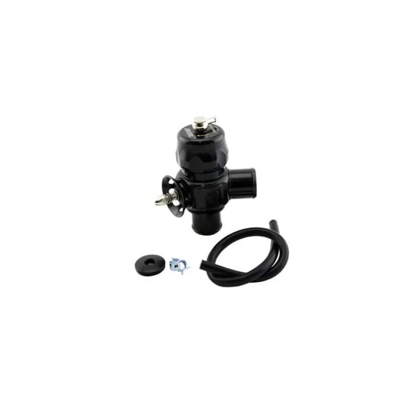 Black CNC-machined Turbosmart Smart Port Dual Port blow off valve for 2003-2015 Mitsubishi Lancer Evolution.