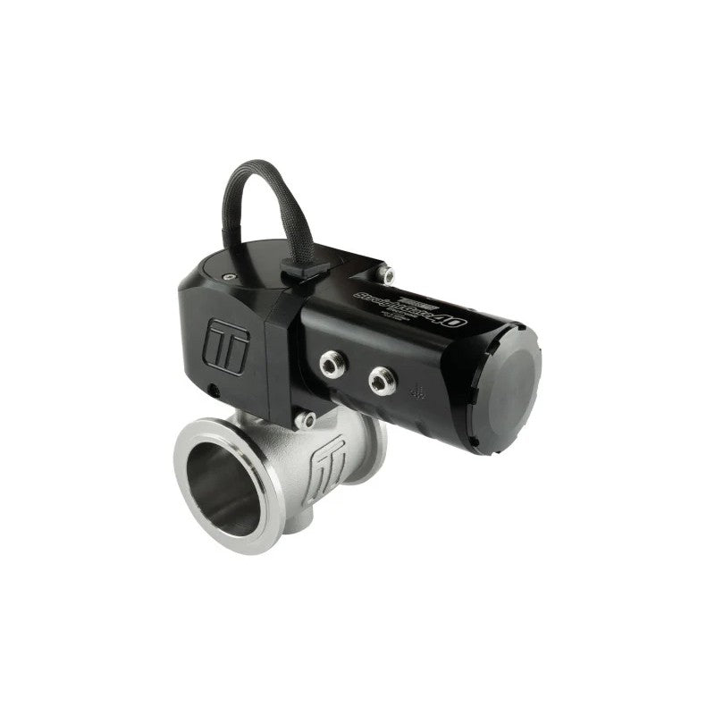 Black Turbosmart ESG40 Electronic StraightGate 40mm external wastegate showing the electronic stepper motor and main body.