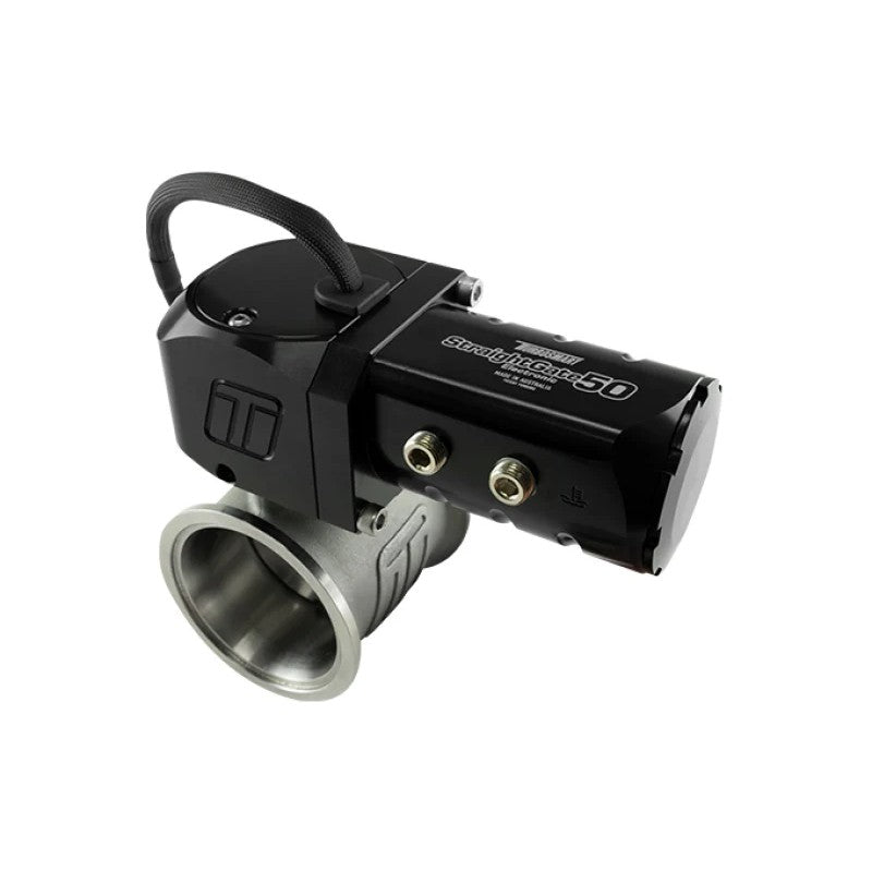 Turbosmart ESG50 Electronic StraightGate 50mm external wastegate featuring a butterfly valve and electronic actuator.