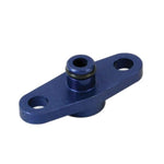 Silver anodized Turbosmart fuel rail adapter for 1988-1998 Toyota MR2 and Supra fuel systems.