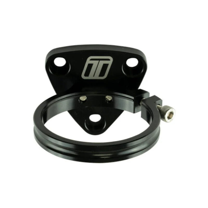 Precision-machined billet aluminum mounting bracket for Turbosmart FPRX series fuel pressure regulators.