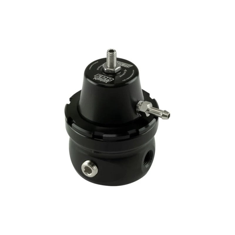 Turbosmart Kompact Universal Fuel Pressure Regulator in Sleeper black finish with 1/8 inch NPT ports