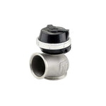 Black Turbosmart GenV PowerGate60 60mm external wastegate with stainless steel body and V-band mounting clamps.