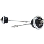 Black Turbosmart IWG75 internal wastegate actuator featuring a billet aluminum housing and stainless steel rod.