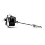 Black anodized Turbosmart IWG75 internal wastegate actuator with stainless steel rod and clevis for Ford Focus RS.