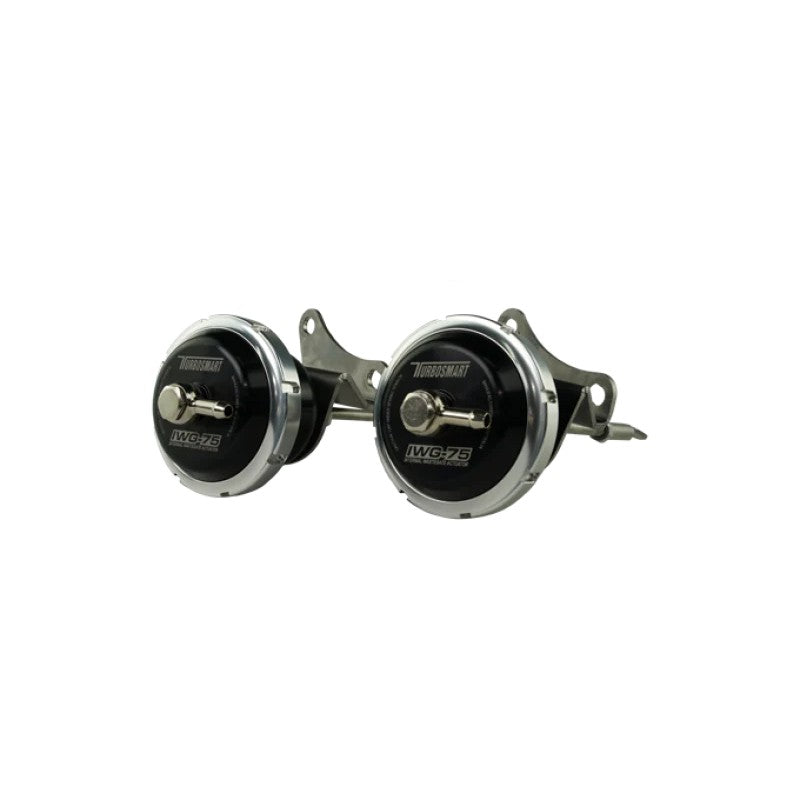 Pair of Turbosmart 14 PSI internal twin port wastegate actuators for Nissan GT-R RB26DETT twin-turbo engine.