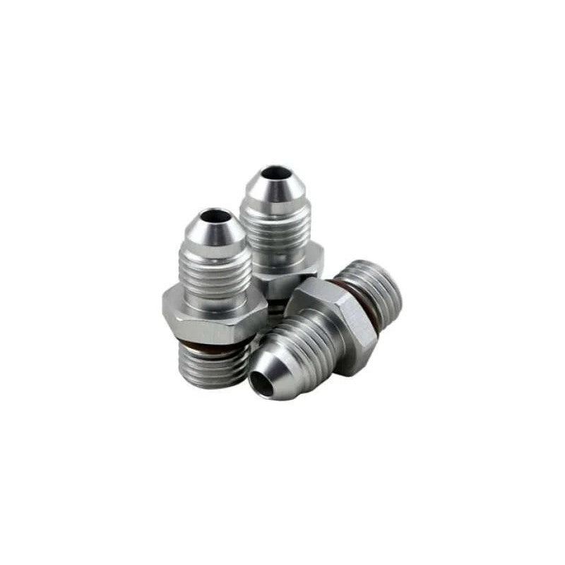 Turbosmart OPR T40 clear anodized -4 ORB male to -4AN male adapter fitting TS-0802-1001