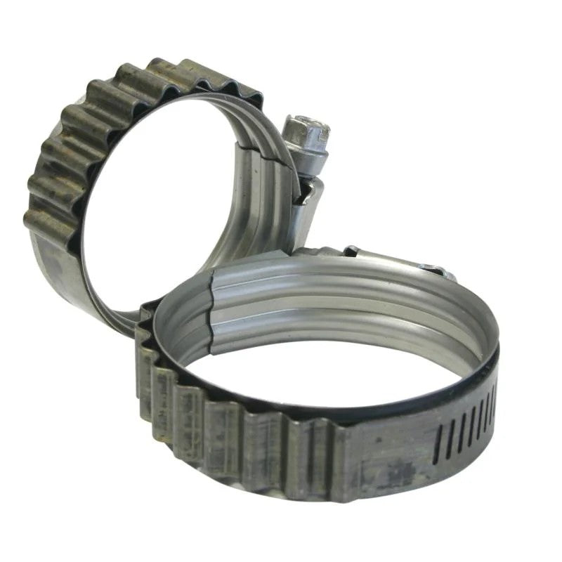 Turbosmart Turbo Seal constant tension hose clamp with a 3.750-4.625 inch range and convoluted spring band.