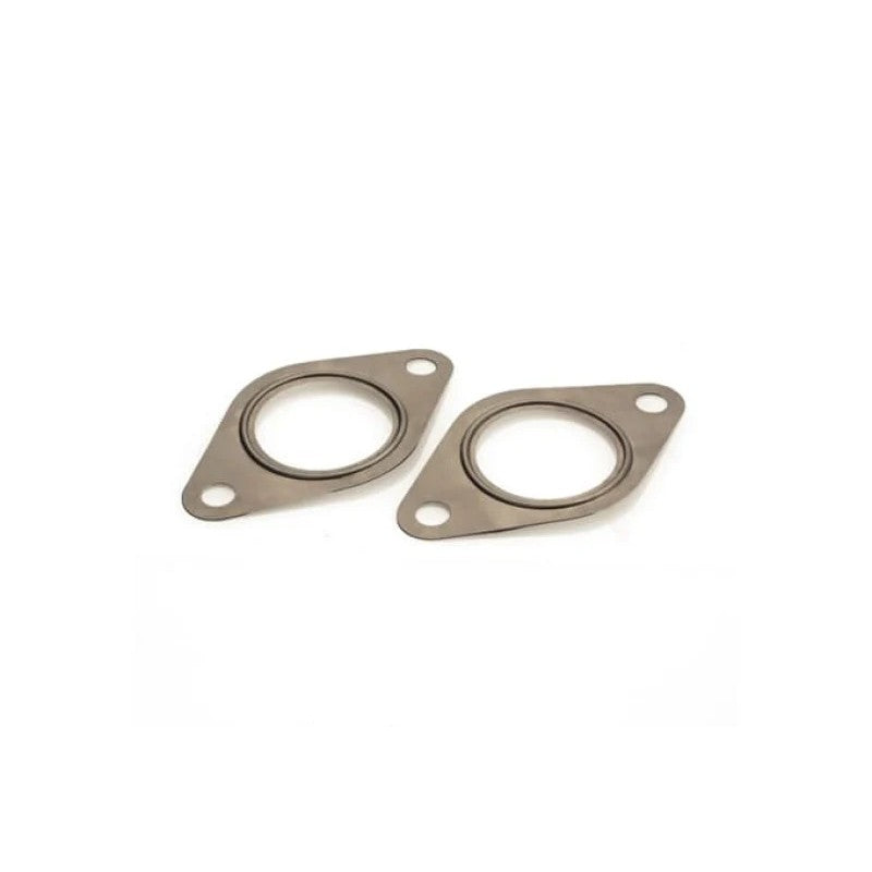 Two Turbosmart stainless steel manifold gaskets for WG38 Ultra-Gate38 external wastegates with 71mm bolt spacing.