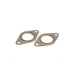 Two Turbosmart stainless steel manifold gaskets for WG38 Ultra-Gate38 external wastegates with 71mm bolt spacing.