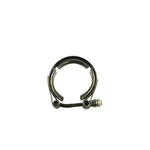 Stainless steel Turbosmart WG40 GenV outlet V-band clamp with fine thread bolt and nut hardware.