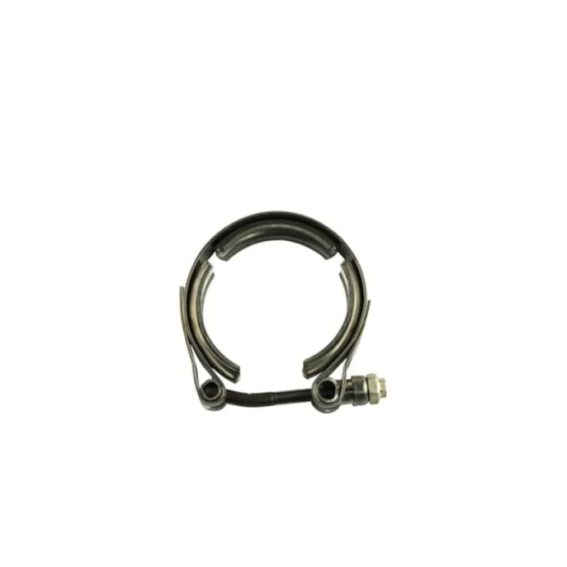 Stainless steel Turbosmart WG40 GenV outlet V-band clamp with fine thread bolt and nut hardware.