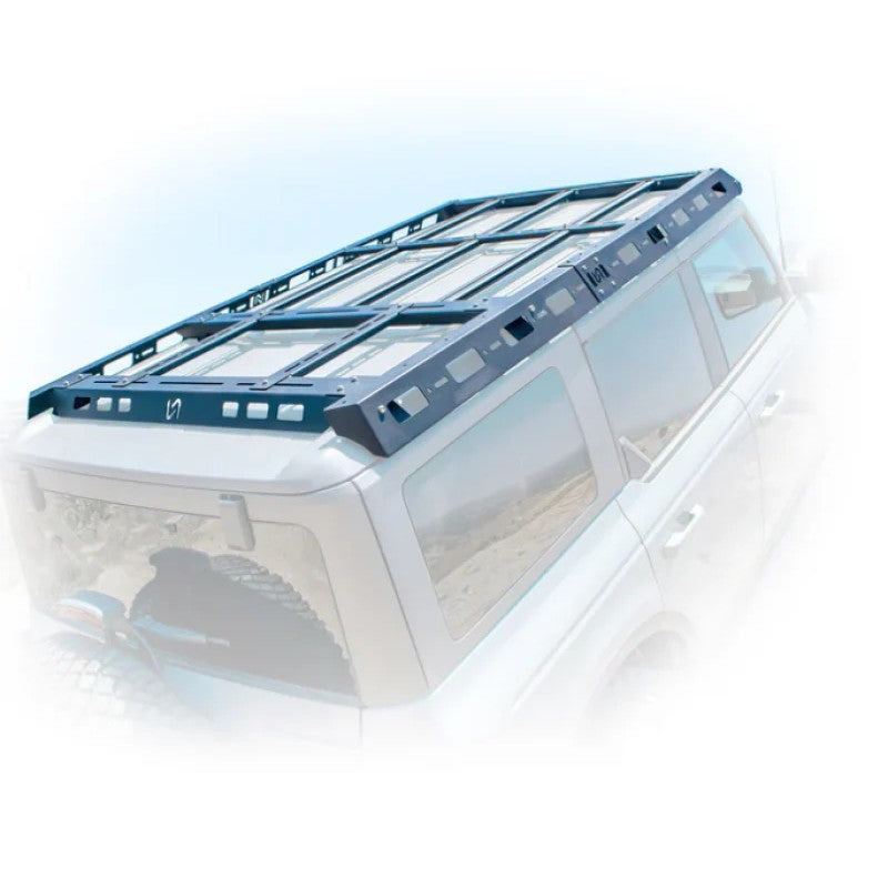 Turn Offroad RR1-M1 heavy-duty roof rack system for the 2021-2024 Ford Bronco 4-Door.
