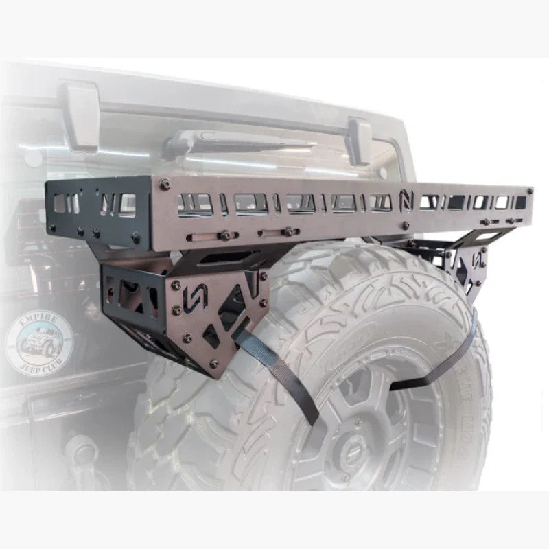 Turn Offroad TC5-M1 universal cargo storage rack designed for spare tire mounting on off-road vehicles.
