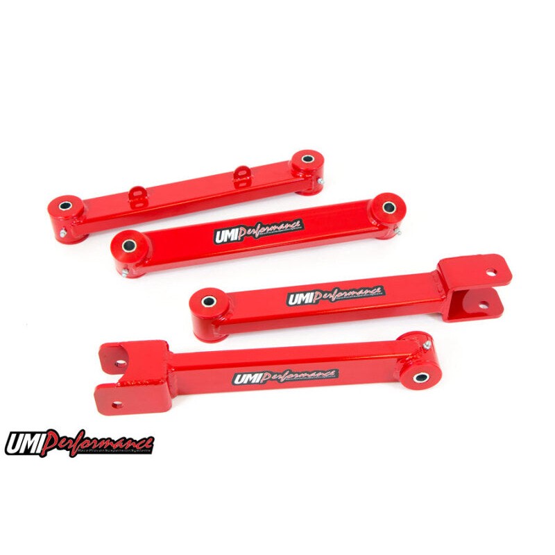 UMI Performance rear trailing arms and toe rod kit with polyurethane bushings for 2008-2014 Camaro and Pontiac G8