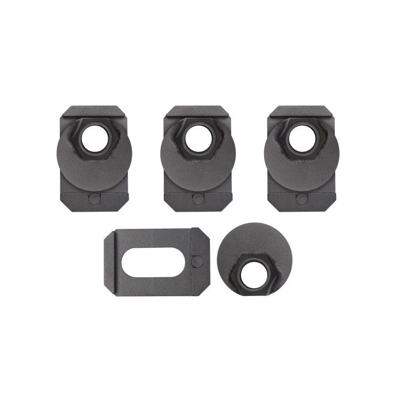 UMI Performance 6572 front camber kit with black zinc coated eccentric adjusters and guide plates for 2015-2024 Ford F-150.