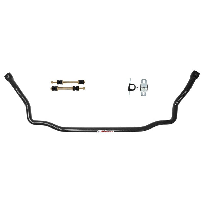 UMI Performance black powder coated 1-1/4 inch solid front sway bar with polyurethane bushings and endlinks