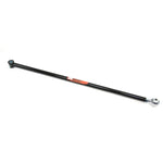 Black tubular UMI Performance single adjustable panhard bar with a spherical rod end for 1975-1980 GM H-Body.