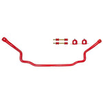 Red UMI Performance 1.250-inch solid front sway bar for 1978-1988 GM G-Body with greaseable bushings and end links