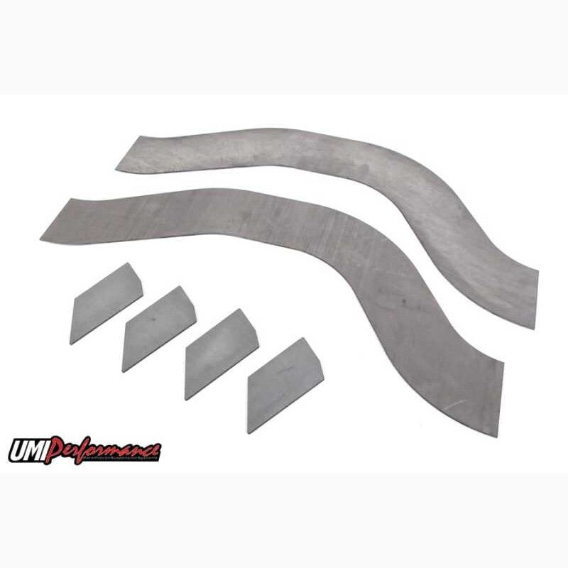UMI Performance 3061 laser-cut 1/8-inch steel weld-in rear frame notching plates and end enclosures for GM G-Body.