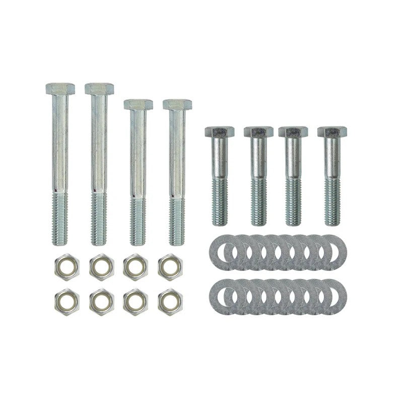 UMI Performance 3013 zinc-plated Grade 10.9 bolt, washer, and nylon lock nut kit for GM G-Body A-arm mounting.