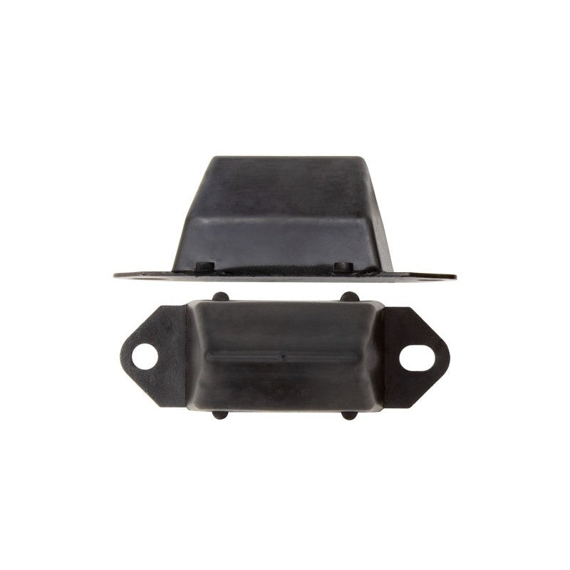 Pair of black UMI Performance rear rubber bump stops for 1982-2002 Chevrolet Camaro and Pontiac Firebird.