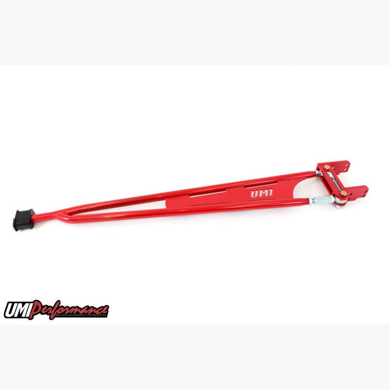 UMI Performance tubular adjustable transmission mounted torque arm with QA1 rod ends for 1982-2002 GM F-Body.