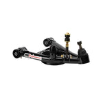 Black UMI Performance tubular front lower A-arms with polyurethane bushings and premium ball joints.