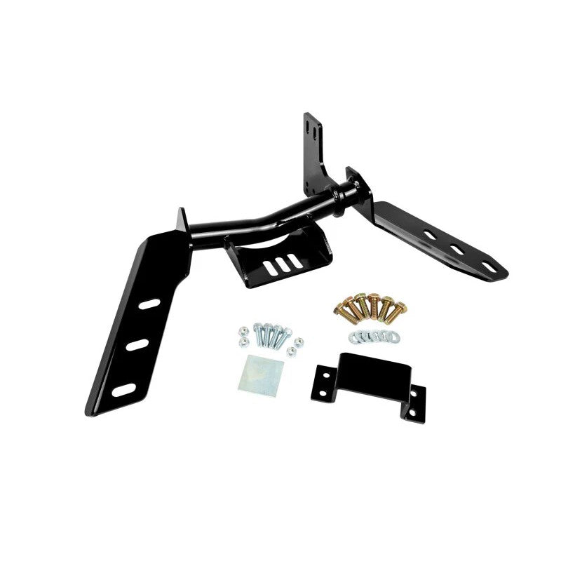 Black powder-coated UMI Performance torque arm relocation crossmember for 1982-1992 Chevrolet Camaro and Pontiac Firebird.