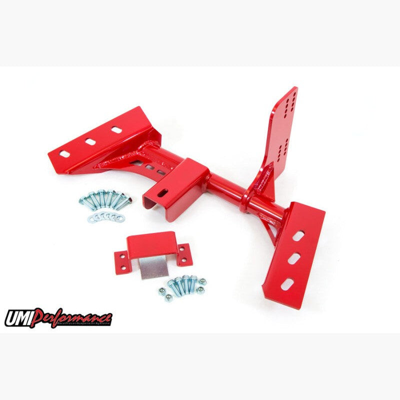 UMI Performance steel transmission crossmember with integrated torque arm mount for TH350 swaps on 1982-1992 GM F-Body.