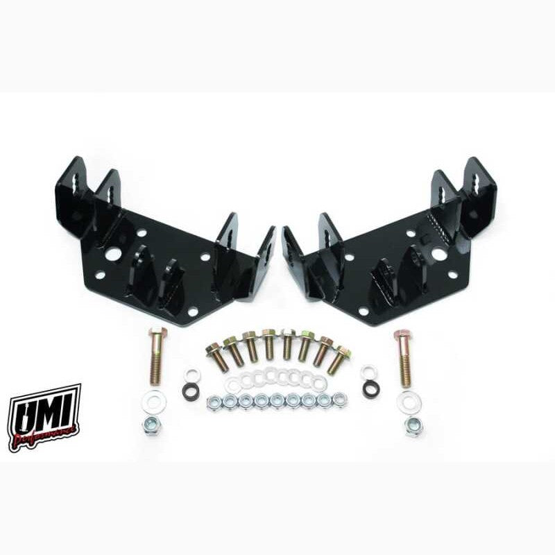 UMI Performance 2335 fabricated adjustable front upper A-arm mounts for 1993-2002 F-Body coilover conversions.