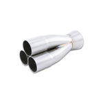 Vibrant Performance 10332 3-into-1 stainless steel merge collector with 1.625 inch slipover inlets and 2.5 inch outlet