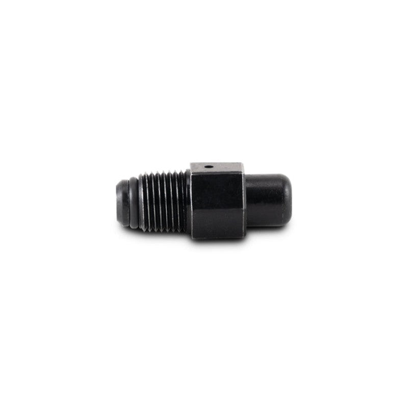 Black zinc plated 304 stainless steel 1/8 inch NPT pressure relief valve for automotive fluid systems.