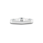Vibrant Performance 6061 aluminum oil feed flange with 1/8 inch NPT female port and two M8 button-head bolts.