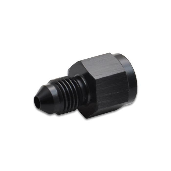 Vibrant Performance 11308 black anodized 6061 aluminum 1/8" NPT female to -3AN male flare adapter fitting.
