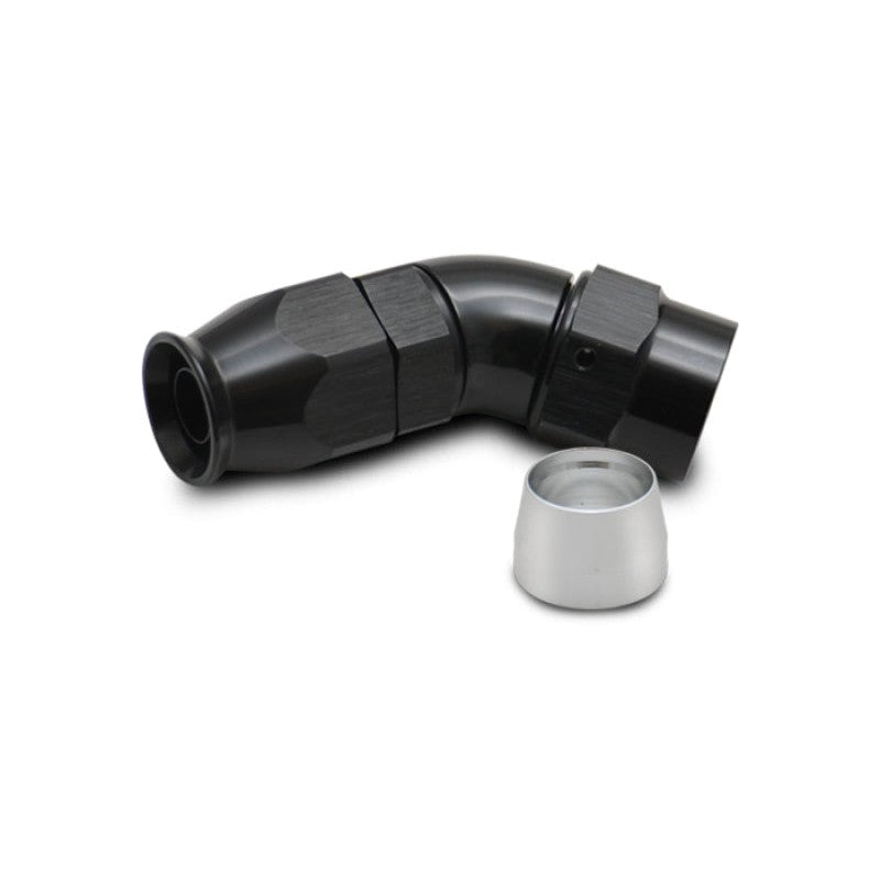 Vibrant Performance black hard anodized 45 degree -10AN hose end fitting for PTFE lined hose