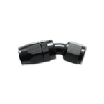 Black hard anodized 6061 aluminum -10AN 30 degree swivel-style hose end fitting from Vibrant Performance.