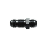 Vibrant Performance 10684 black anodized 6061 aluminum -10AN male flare straight bulkhead adapter fitting.