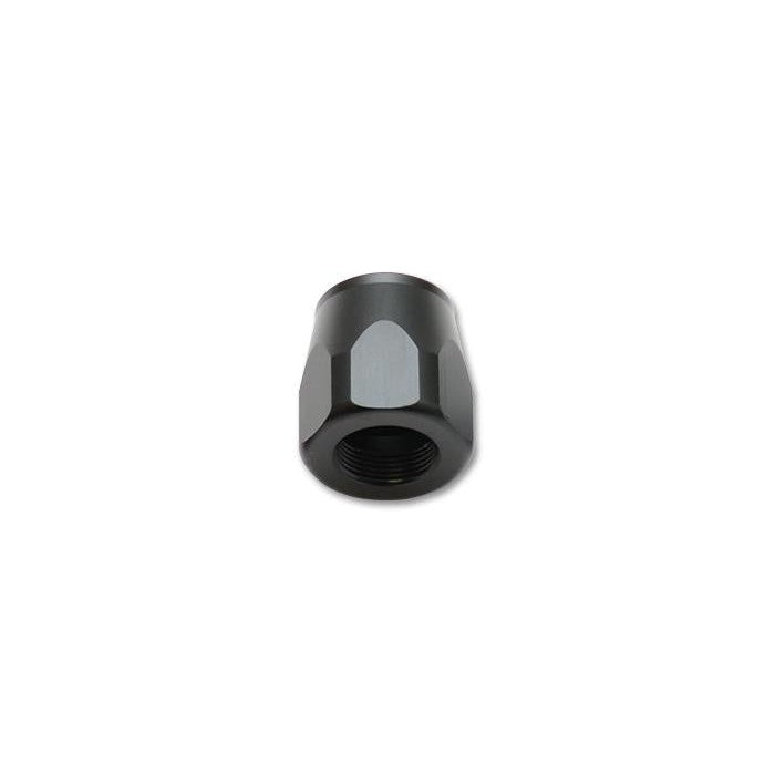 Vibrant Performance -10AN hose end replacement socket in a black anodized finish.
