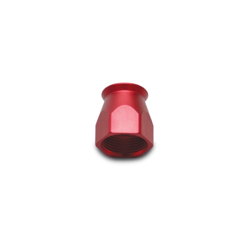 Vibrant Performance red anodized -10AN replacement hose end socket for PTFE series fittings.