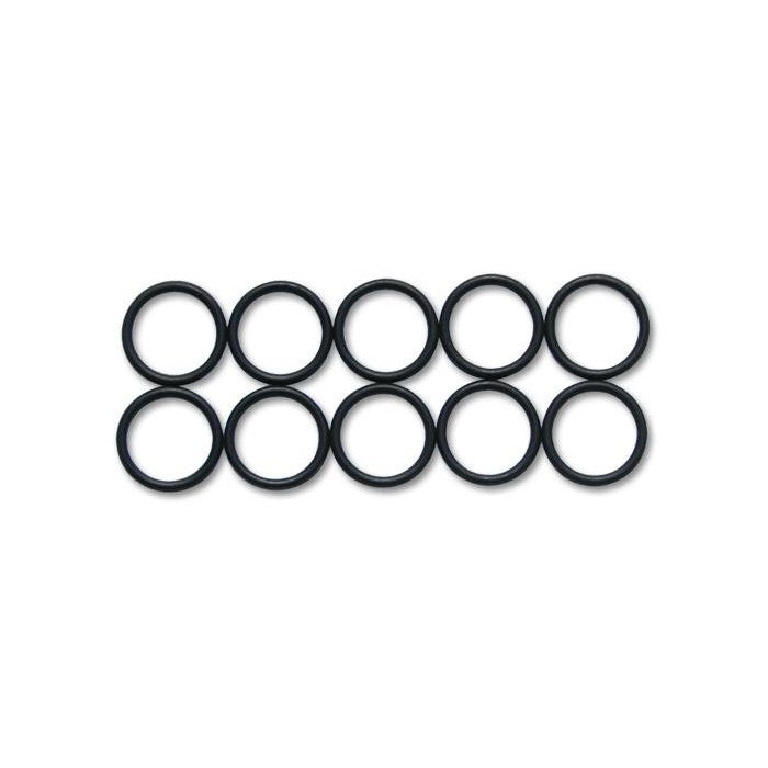 Ten black -10AN rubber O-rings for sealing straight cut fuel and oil port fittings.