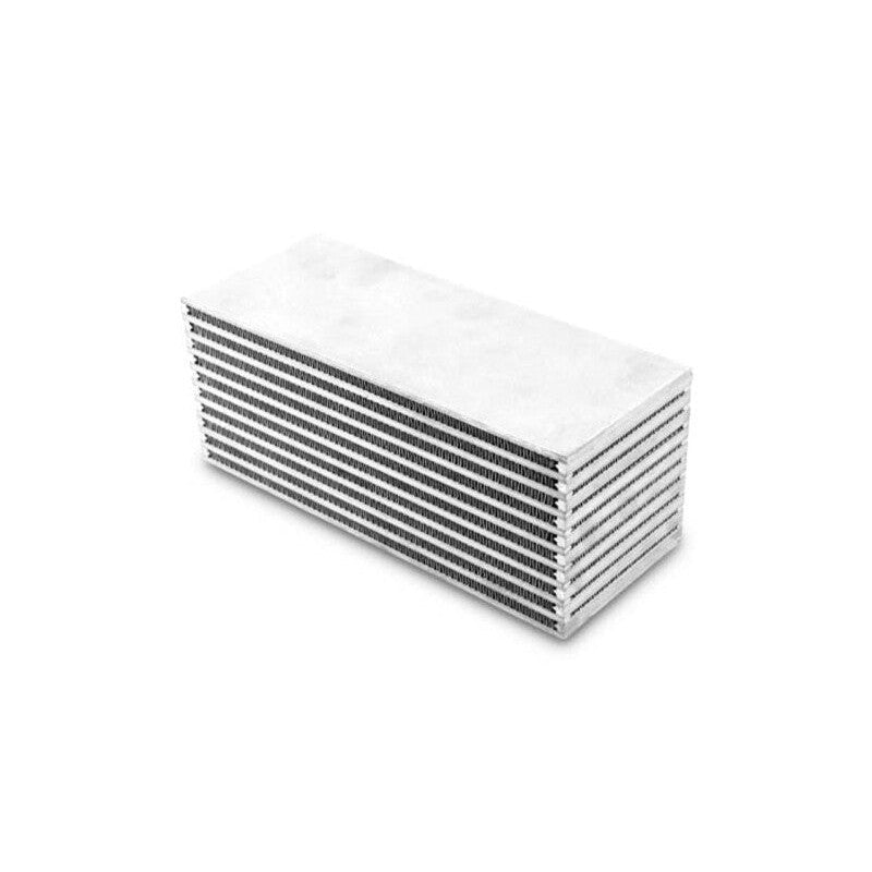 Vibrant Performance aluminum water-to-air intercooler core, 10x4x4 inch dimensions showing internal cooling fins.