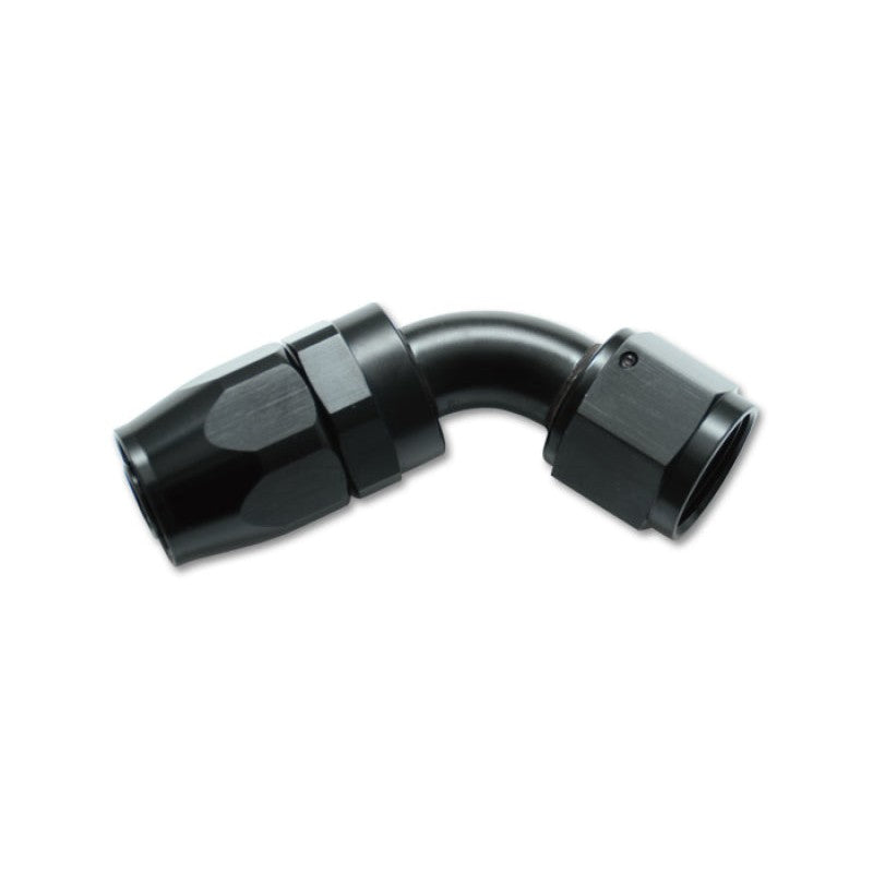 Black hard-anodized 6061 aluminum -12AN 60-degree swivel hose end fitting