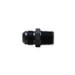 Vibrant Performance 6061 aluminum straight adapter fitting featuring -12AN male flare to 1/2 inch NPT male threads.