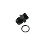 Vibrant Performance 16845 black anodized 6061 aluminum -16AN male to 1-5/16-12 ORB male straight adapter fitting.