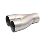 Vibrant Performance 304 stainless steel 2-into-1 exhaust merge collector with two 3 inch inlets and a 3 inch outlet.