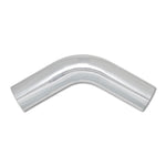 Mirror polished 60-degree 6061 aluminum tubing with a 2.5 inch outer diameter for custom automotive fabrication.