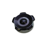 Vibrant Performance 2.75 inch OD 6061 aluminum weld bung with black anodized threaded cap and sealing O-ring.