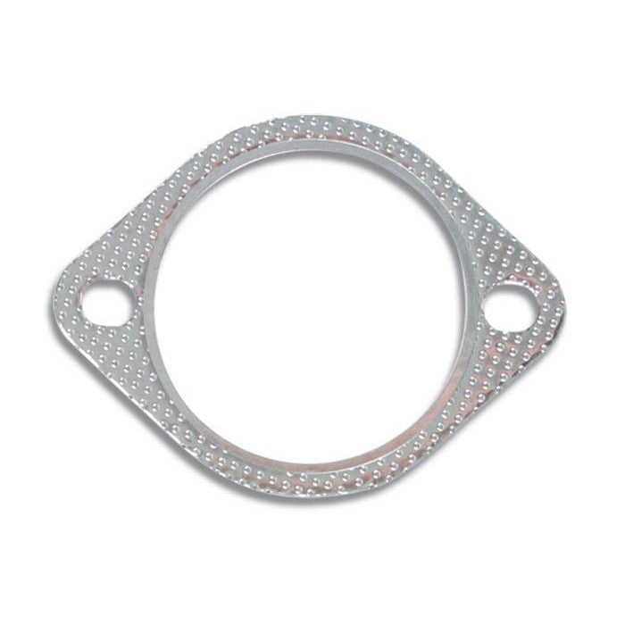 Vibrant Performance 1458 2-bolt multilayer graphite high temperature exhaust gasket with 3 inch inner diameter.